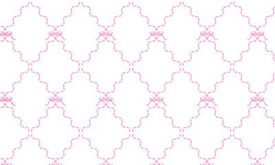 ピンクのリボンフレーム柄パターン背景壁紙