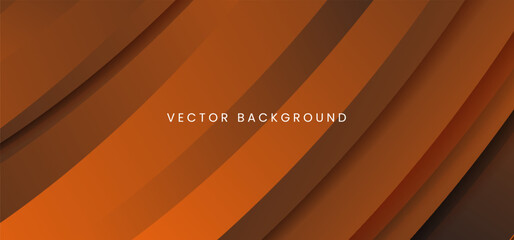 Abstract curved orange layer modern background. You can use for banner, ad, poster, template, business presentation. Vector illustration