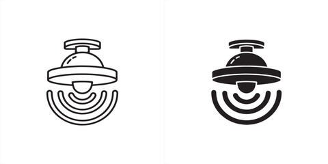 Sprinkler icon isolated on, fire fighting symbol vector