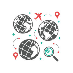 Navigating the world: travel, exploration, and global discovery concept art.