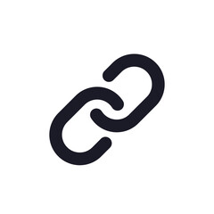 Fototapeta premium link icon on white, chain link pictogram
