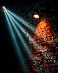 Moody interior scene with dramatic light beams high resolution picture