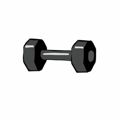 Dumbbell in Clean Monochrome Style for Strength Training