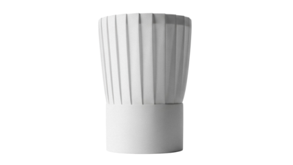 Chef s hat PNG isolated on transparent background, professional cook uniform for restaurant and culinary arts