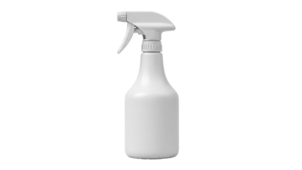 Spray bottle isolated PNG on transparent background, blank plastic container for cleaning solutions and gardening