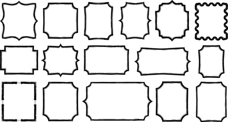 Obraz premium Elegant collection of decorative vintage frames for invitations, logos and designs to add a touch of classic charm and timeless style to your projects