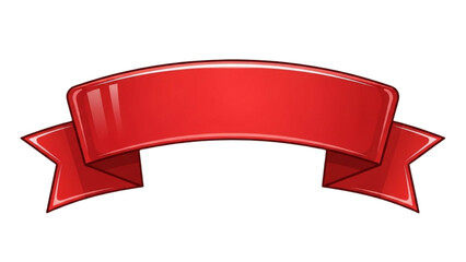 Red Ribbon Banner Design A Versatile Graphic Element for Announcements and Promotions
