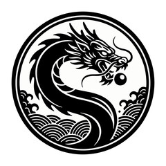 A WILD CIRCLE DRAGON LOGO THAT REFLECTS POWER, BEAUTY AND HIGH PERFORMANCE FOR ESPORTS	