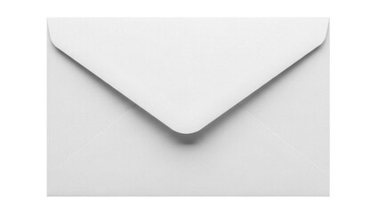 Blank white envelope PNG isolated on transparent background, stationery for sending letters and invitations