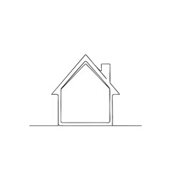 Outline of a house interior with chimney home building