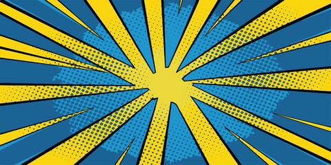 Bright orange and yellow retro sunburst vector pattern with old grunge texture and rays starburst illustration wallpaper design