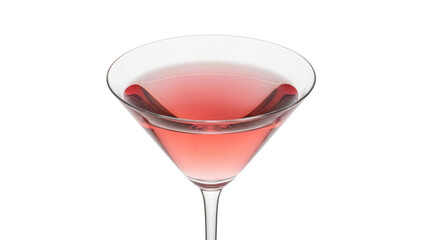Elegant cosmopolitan cocktail in a martini glass isolated PNG, refreshing alcoholic beverage for celebrations and special occasions