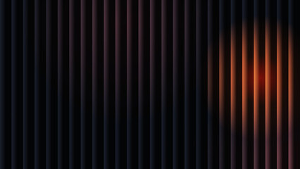 Obraz premium Dark Abstract Geometric Vertical Striped Background with Warm Orange Gradient Light Vector Illustration