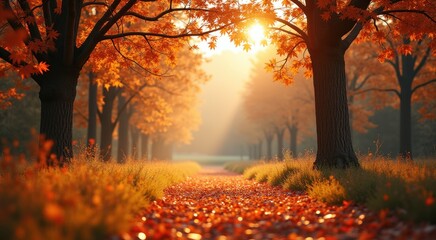 Trees with leaves on them in a park during the day