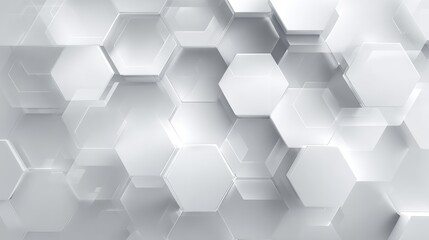 Abstract banner web white and gray geometric hexagon