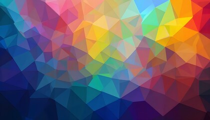 Abstract multicolor rainbow background with polygonal vector design, vibrant full-color artistic illustration