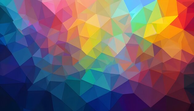 Abstract multicolor rainbow background with polygonal vector design, vibrant full-color artistic illustration - Powered by Adobe