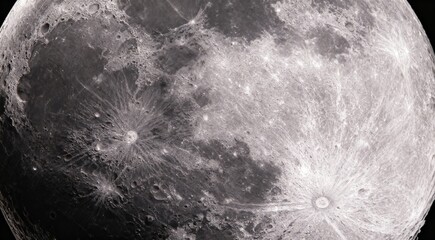 la luna y su textura en estado de luna llena 