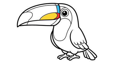 Obraz premium Colorful Toucan Bird Illustration