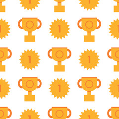 Design template pattern repeat trophy gold medal