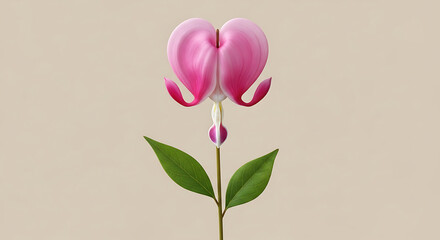 Bleeding Heart Flower Illustration