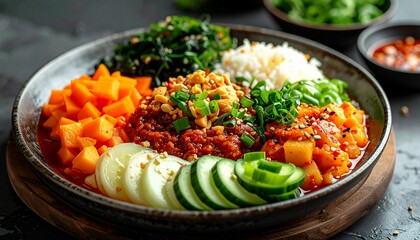 Healthy and Delicious Bowl of Assorted Vegetables and Grains