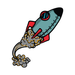 Rocket Launch Illustration