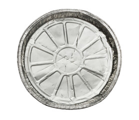 Aluminum baking pan isolated on transparent background