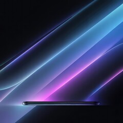 Abstract Blue Horizon: A mesmerizing abstract background with a vibrant blue gradient and subtle wave forms, evoking a sense of tranquility and boundless possibilities.
