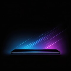 Abstract Blue Horizon: A mesmerizing abstract background with a vibrant blue gradient and subtle wave forms, evoking a sense of tranquility and boundless possibilities.
