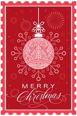 Naklejka premium christmas and holiday greeting card vector eps