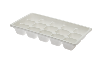 Ice cube mold isolated on transparent background