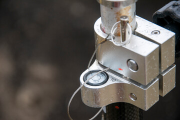 Macro of a Precision Bubble Level on Metal The Concept of Accuracy