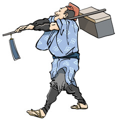 荷を担ぐ人