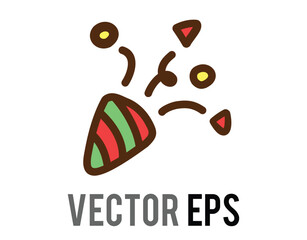 Festive party popper illustration with confetti and celebratory design