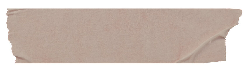 Taupe gray masking tape strip with natural torn edges in soft beige-gray color (#B4A296), isolated on white background for minimal lower third title frames, scrapbooking designs, and creative collage 