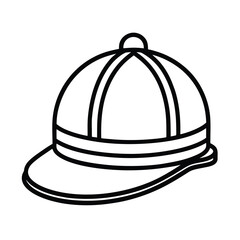 Vector illustration of a blank baseball cap design object icon on a white background