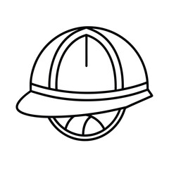 Vector illustration of a hard hat symbol for construction safety and protection equipment design