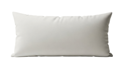 Rectangular pillow with two-tone design isolated PNG, decorative cushion for sofa or bed on transparent background