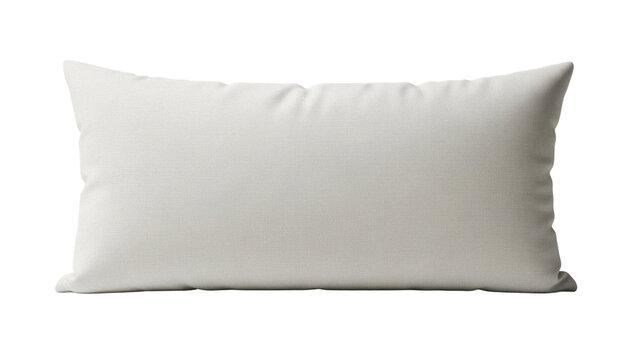 Rectangular pillow with two-tone design isolated PNG, decorative cushion for sofa or bed on transparent background