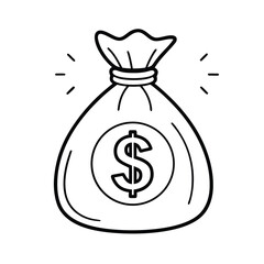 $$display \text{Bag of money icon symbol vector illustration for finance and banking design}