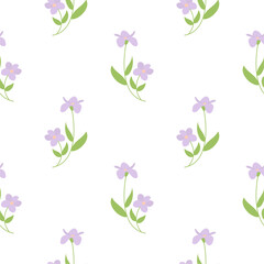 Flower vector seamless pattern illustration floral background.