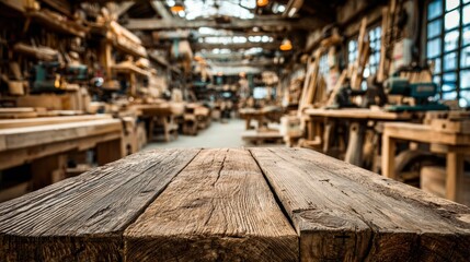 Artisan Workshop With Wooden Bench and Tools in the Background During Daytime