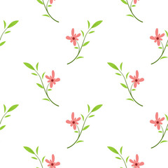 Flower vector seamless pattern illustration floral background.