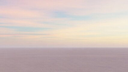 Tranquil Pastel Skies Over Calm Minimalist Landscape