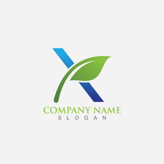 Leaf logo and symbol template