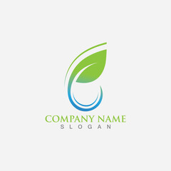 Green leaf ecology nature element vector