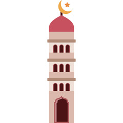 Minaret Flat Icon Design