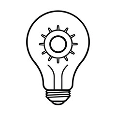 Creative light bulb icon vector illustration symbolizing innovation and electric energy concept