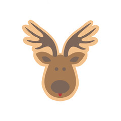 Head Deer Christmas Clipart PNG 